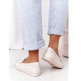 S.Barski Damen Leder Loafer S. Barski 97630 Ecru 2