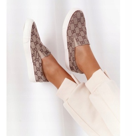 Damen Logged Sneakers Slip-On Khaki Challenge braun 1