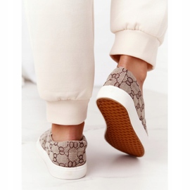 Damen Logged Sneakers Slip-On Khaki Challenge braun 2