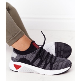 Damen Sportschuhe Memory Foam Big Star HH274532 Dunkelgrau weiß 1