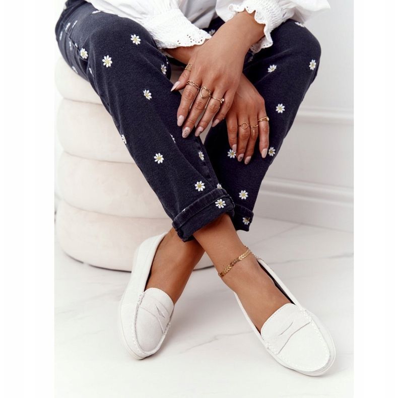 Damen Wildleder Loafer Big Star HH274665 Ecru beige 2