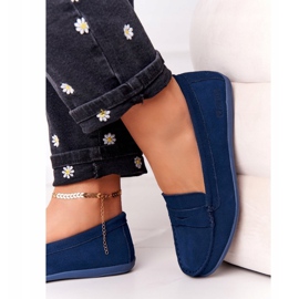 Damen Wildleder Loafer Big Star HH274663 Marineblau 2