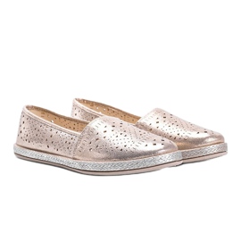 Winnie Gold durchbrochene Espadrilles golden 1