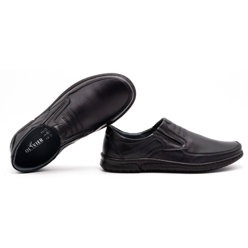 Olivier Herren Slipper 7053 schwarz 1