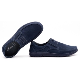Olivier Herren Slipper 7053 marineblau navy blau 2