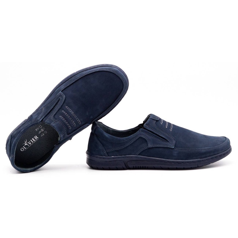 Olivier Herren Slipper 7053 marineblau navy blau 2