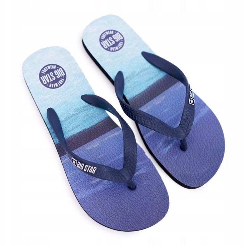 Herren Hausschuhe Flip-Flops Big Star DD174672 Blau 1