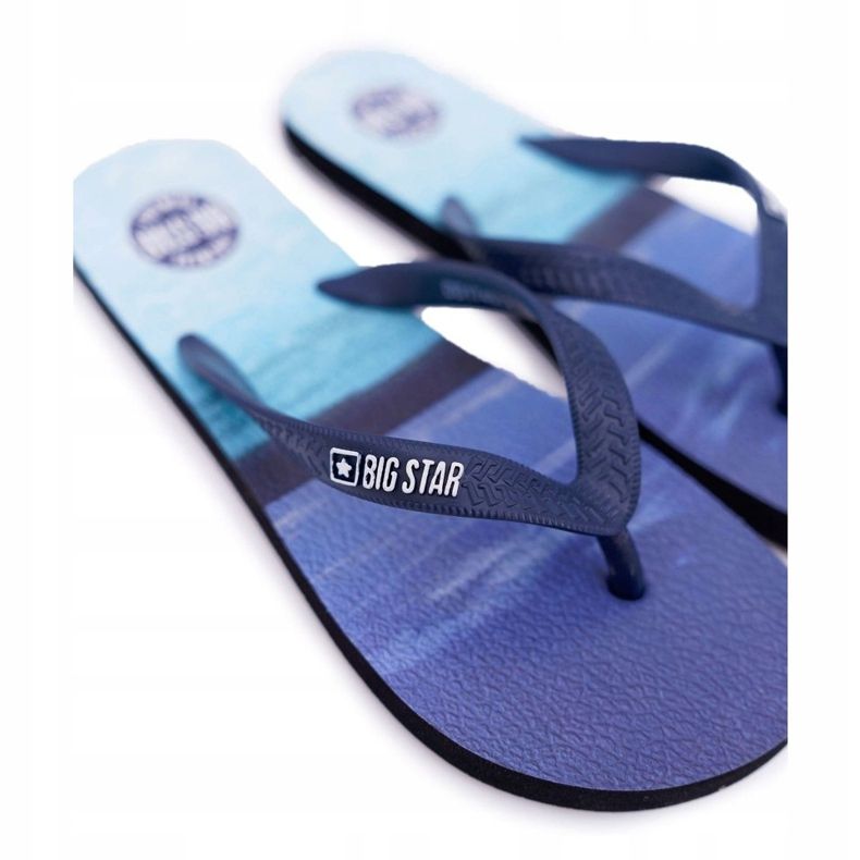 Herren Hausschuhe Flip-Flops Big Star DD174672 Blau 2