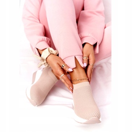 Durchbrochene Sneakers Slip-On Wedge Beige HO248 Harmony 1