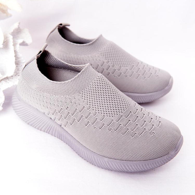 EVE Kinder Sportschuhe Slip-On Grau Schulausflug 2
