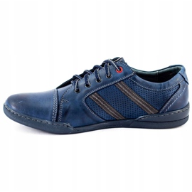 Polbut Herren Freizeitschuhe R3 Perforation Navy Blue marineblau 2