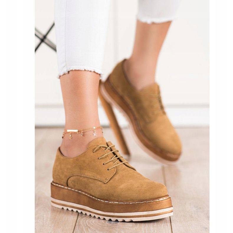 Corina Wildlederschuhe auf der Plattform braun 2