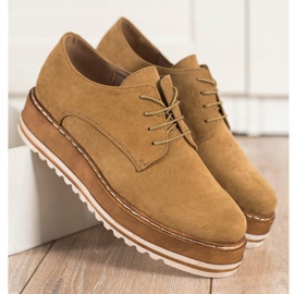 Corina Wildlederschuhe auf der Plattform braun 1