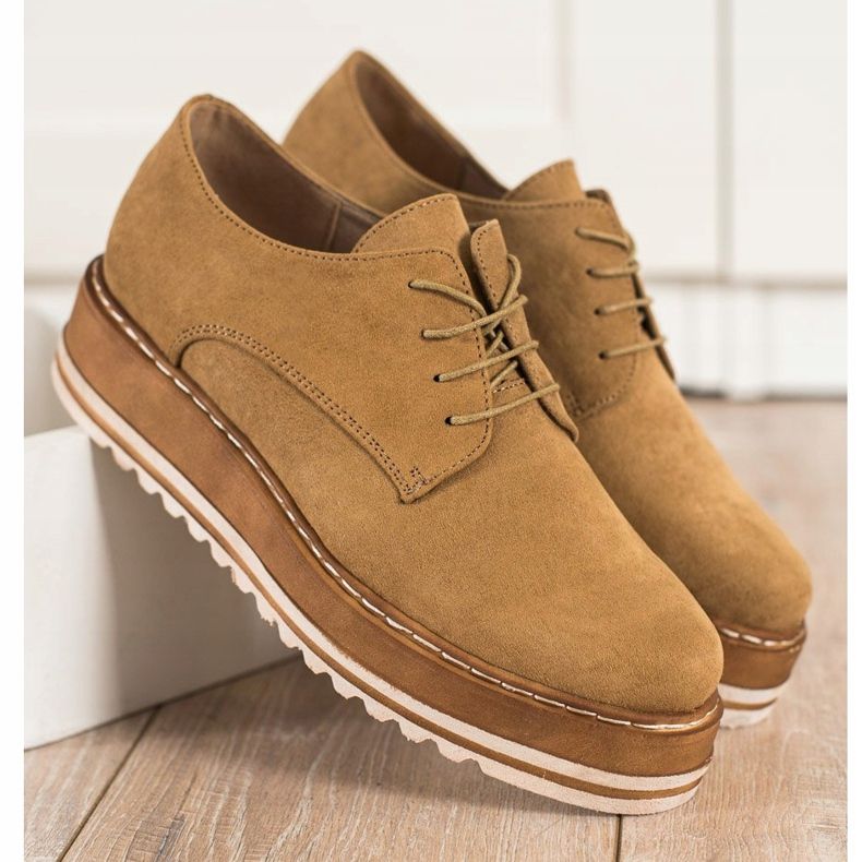 Corina Wildlederschuhe auf der Plattform braun 1