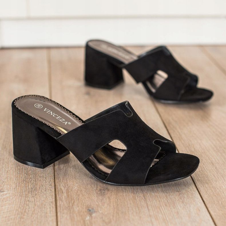 VINCEZA Hausschuhe schwarz 2