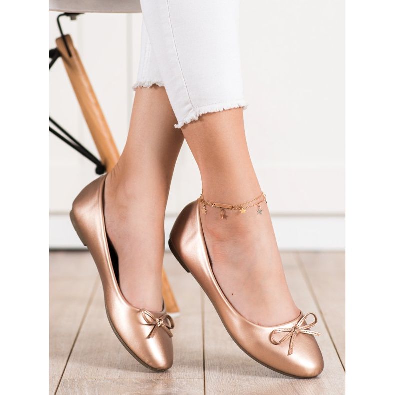 Diamantique Klassische Ballerinas golden 1