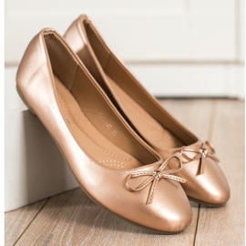 Diamantique Klassische Ballerinas golden 2