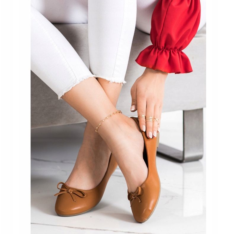 Diamantique Klassische Ballerinas braun 1