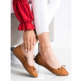 Diamantique Klassische Ballerinas braun 2