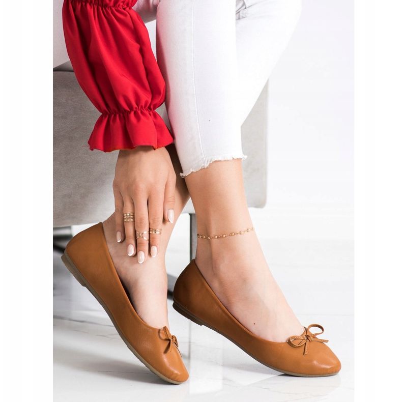 Diamantique Klassische Ballerinas braun 2