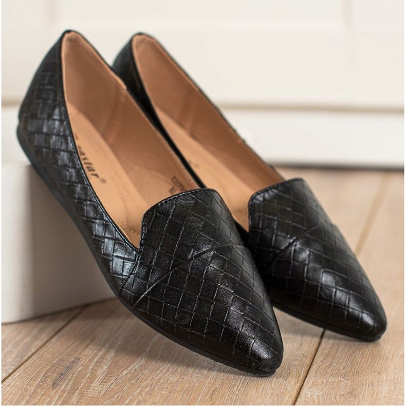 Seastar Modische Ballerinas mit Öko-Leder schwarz 2