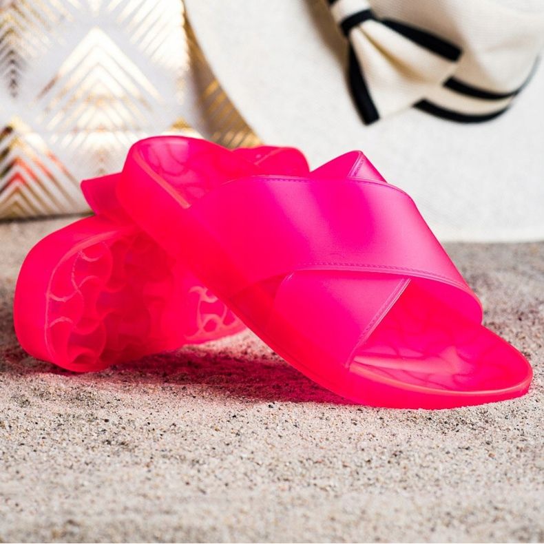 SHELOVET Modische Gummipantoffeln rosa 1