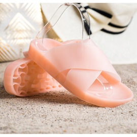 SHELOVET Modische Gummipantoffeln rosa 1