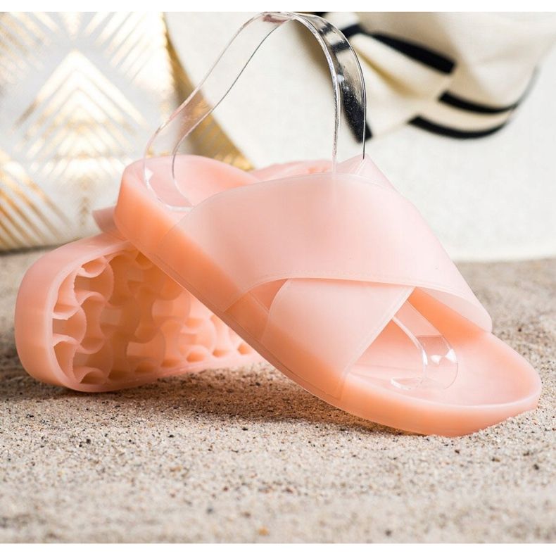 SHELOVET Modische Gummipantoffeln rosa 1