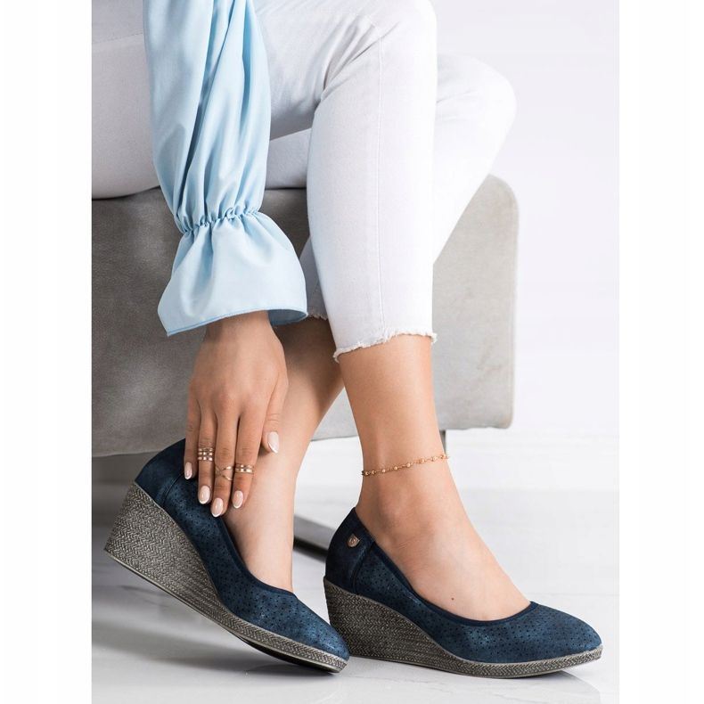 Goodin Leichte Keilpumpen marineblau blau 1