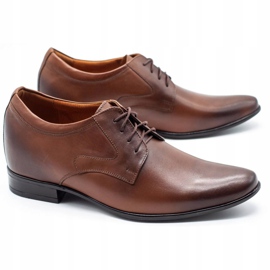 Olivier Formale Herrenschuhe P11, die den bedeckten Keil erhöhen braun 1