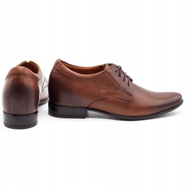 Olivier Formale Herrenschuhe P11, die den bedeckten Keil erhöhen braun 2