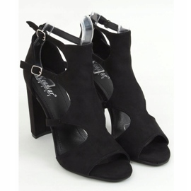 Schwarze Sandalen mit hohen Absätzen NS111P Schwarz 1