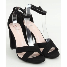 Schwarze Sandalen am Pfosten TU133P Schwarz 1