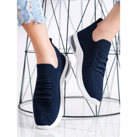 Diamantique Marineblaue Sportschuhe 2