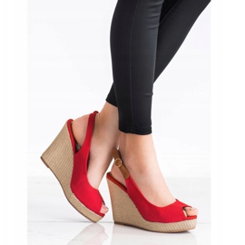 Goodin Hochhackige Sandalen rot 1