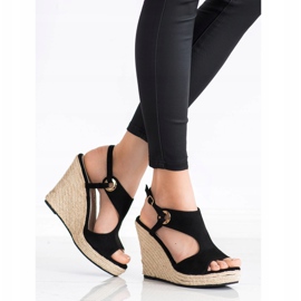 Goodin Geschlossene Espadrilles-Sandalen schwarz 1