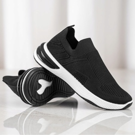 SHELOVET Durchbrochene Slip-On-Sneakers schwarz 1