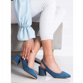Goodin Slip-On-Pumps mit freiliegender Ferse blau 1