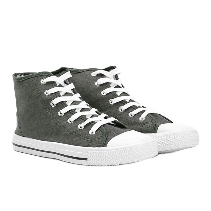 Grüne Khaki-Sneaker für Herren mit Gin-Knöchel 1