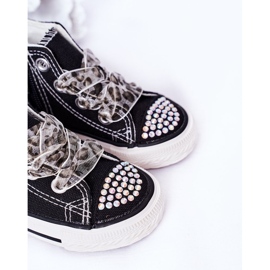 Black Smile Kinder-Sneakers mit Cubic Zirkonia schwarz 1