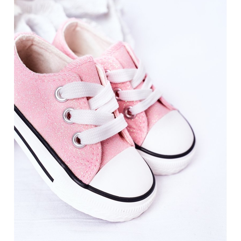 Rosa Glitzer-Sneaker für Kinder Bling-Bling 2