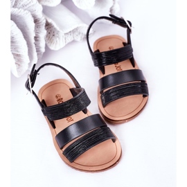Schwarze Natalie Shiny Sandalen für Kinder 1