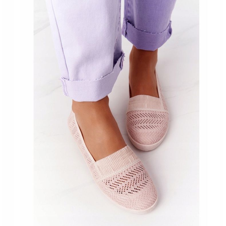 Durchbrochene Slip-On-Sneaker in Rosa Chillout 2
