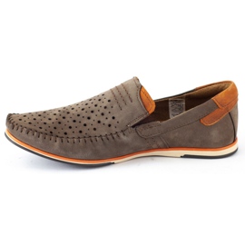 KOMODO Herrenschuhe Mokassins 876 Sommer braun orange 1