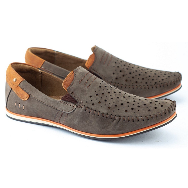 KOMODO Herrenschuhe Mokassins 876 Sommer braun orange 2