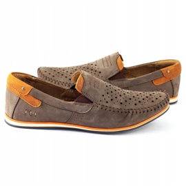 KOMODO Herrenschuhe Mokassins 876 Sommer braun orange 4