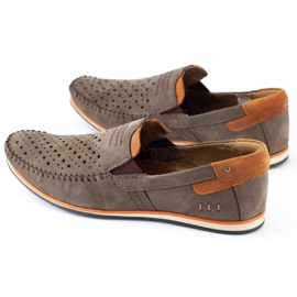 KOMODO Herrenschuhe Mokassins 876 Sommer braun orange 5