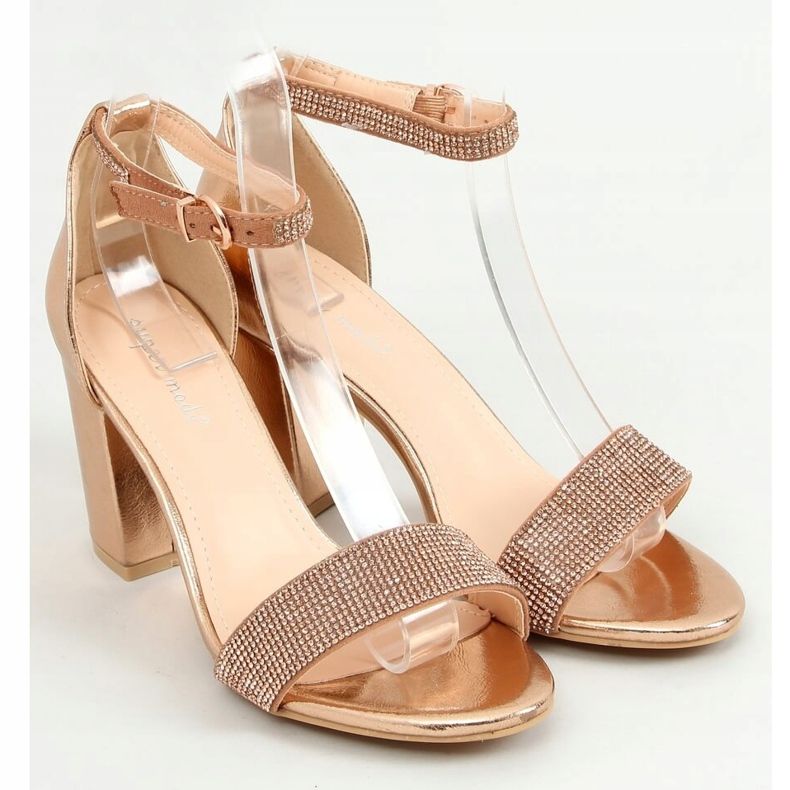 Hochhackige Sandalen champagner 1478 Champagner golden 1