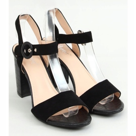 Schwarze Sandalen mit hohem Absatz SL1008P Schwarz 1