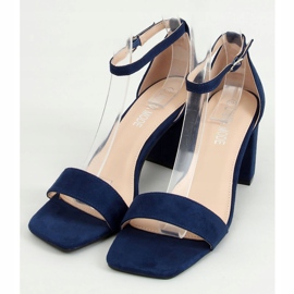 Sandalen auf High Heels Marineblau QL-169 Blau navy blau 1
